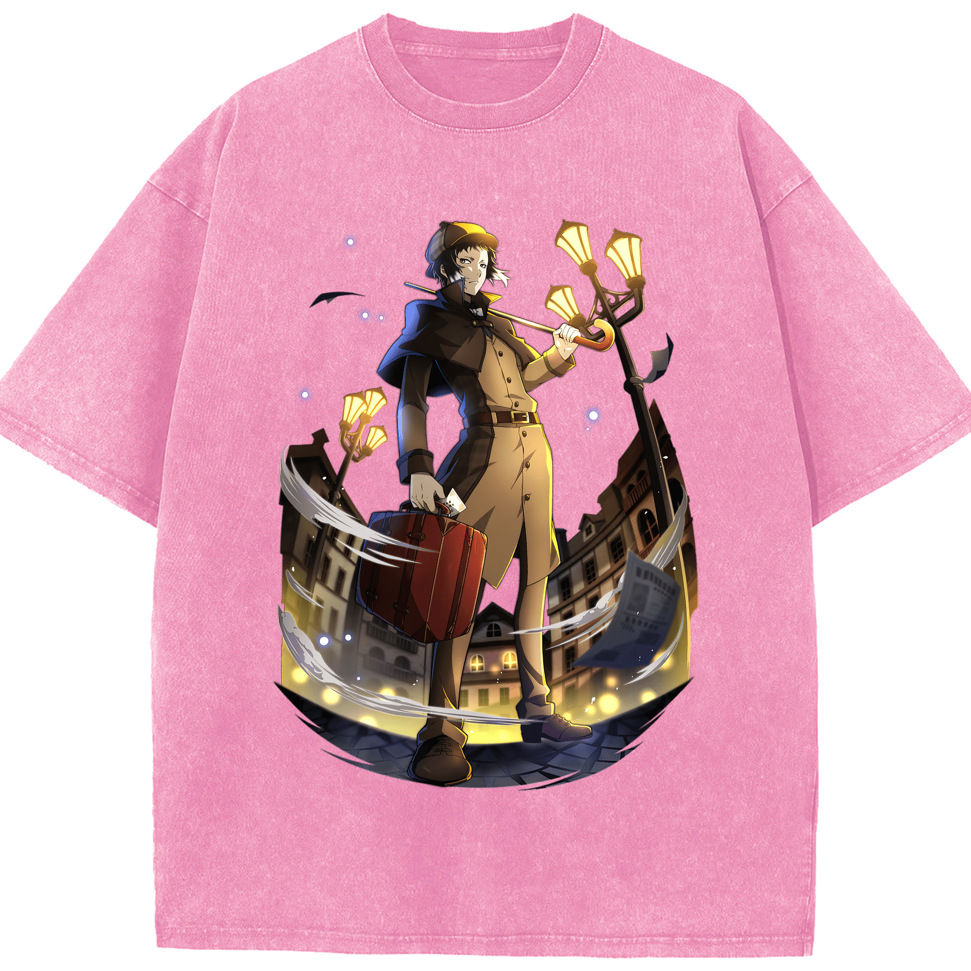 （画像用） 文豪ストレイドッグス Bungo Stray Dogs 綿100% ヴィンテージ風 半袖Tシャツ（フロントプリント）